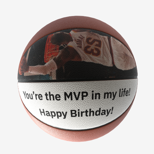 Surprise Them with a Custom Basketball for Their Birthday Personalized with Photos and Text